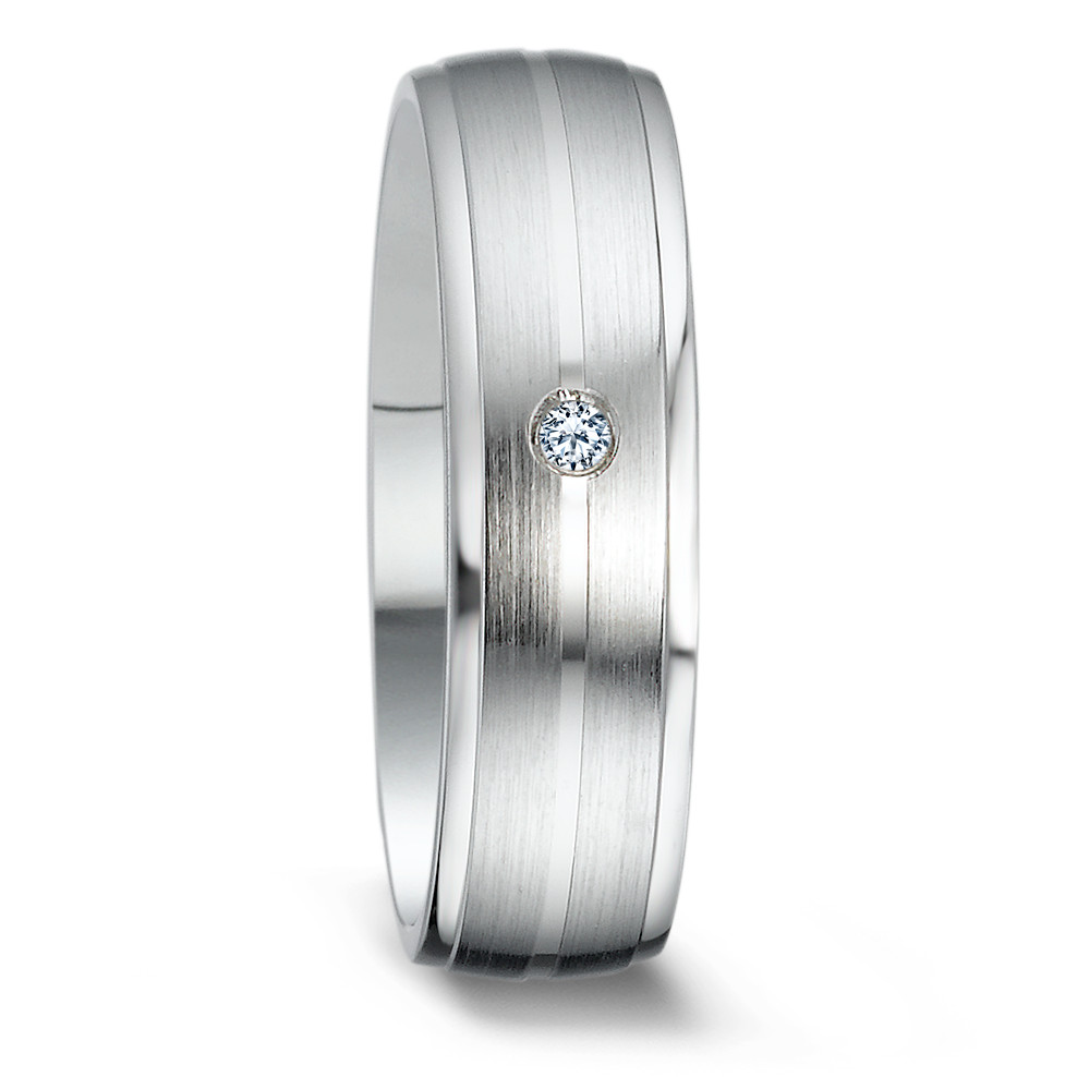 Partnerring Silber Zirkonia rhodiniert-576226
