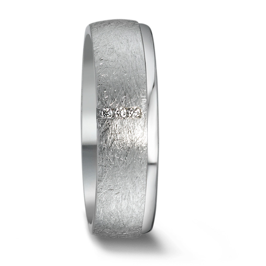 Partnerring Silber Zirkonia 3 Steine rhodiniert-576240