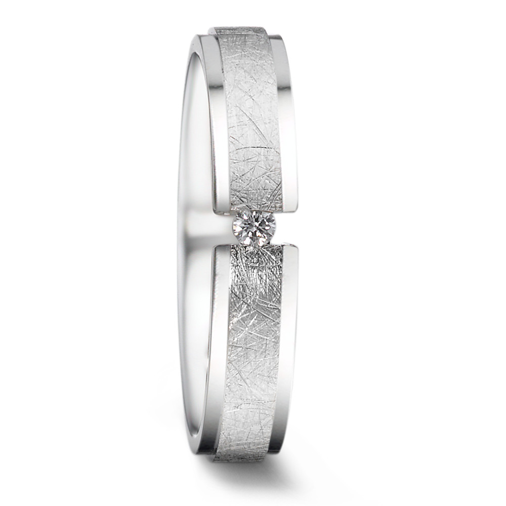 Partnerring 750/18 K Weissgold Diamant 0.03 ct, tw-si-579173