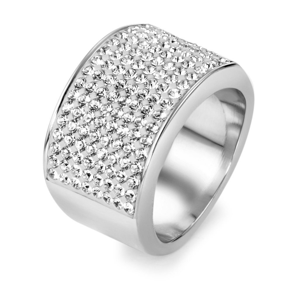 Fingerring Edelstahl Kristall-580082