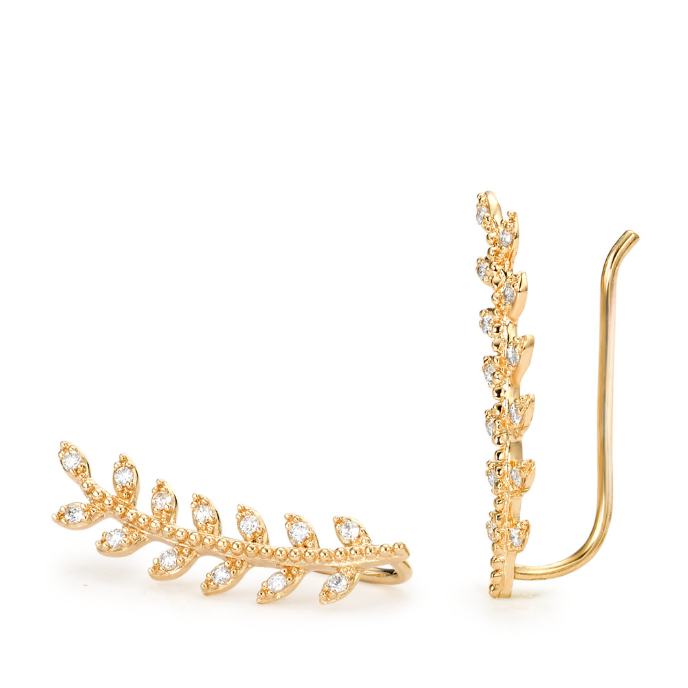 Ohrschieber Bronze Zirkonia 26 Steine vergoldet-580205