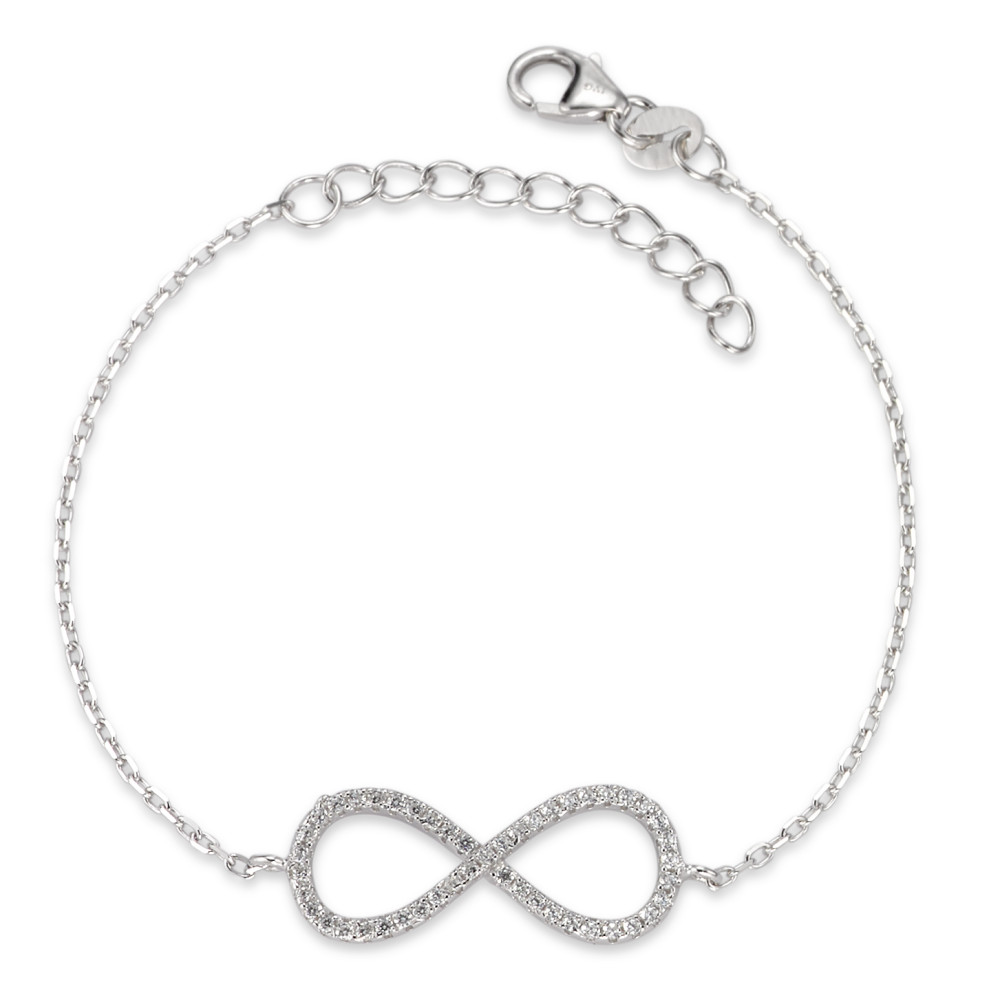 Armband Silber Zirkonia rhodiniert Infinity 16-18 cm verstellbar-580906