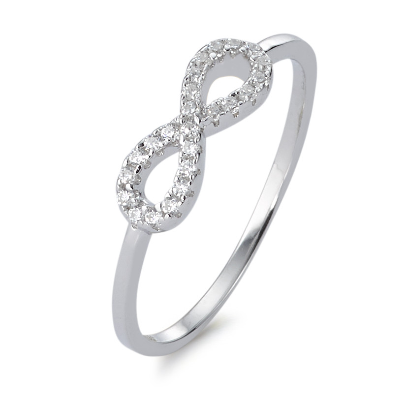 Fingerring Silber Zirkonia rhodiniert Infinity-580966
