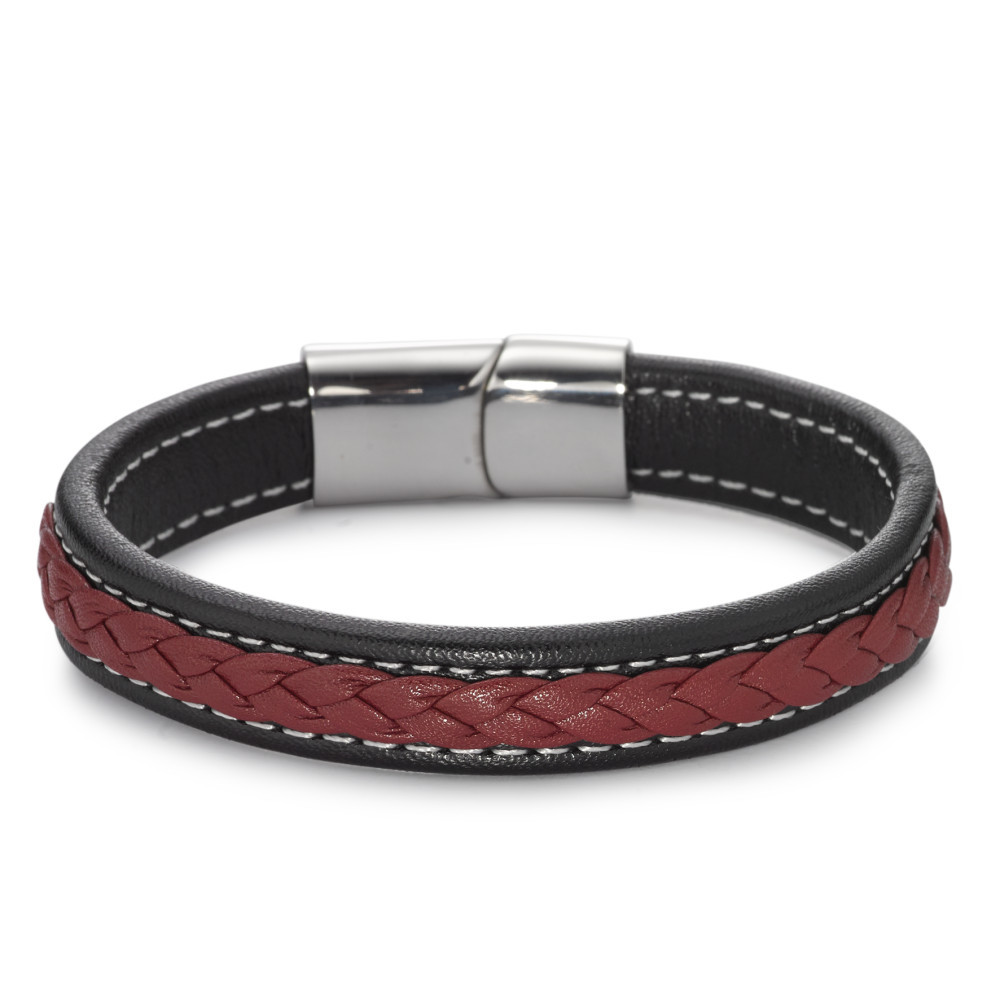 Armband Edelstahl, Leder 20 cm-581195