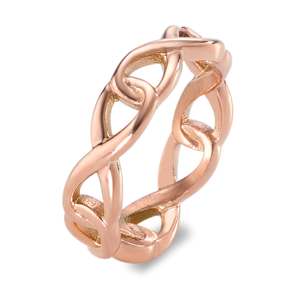 Fingerring Edelstahl rosé IP beschichtet Infinity-582254