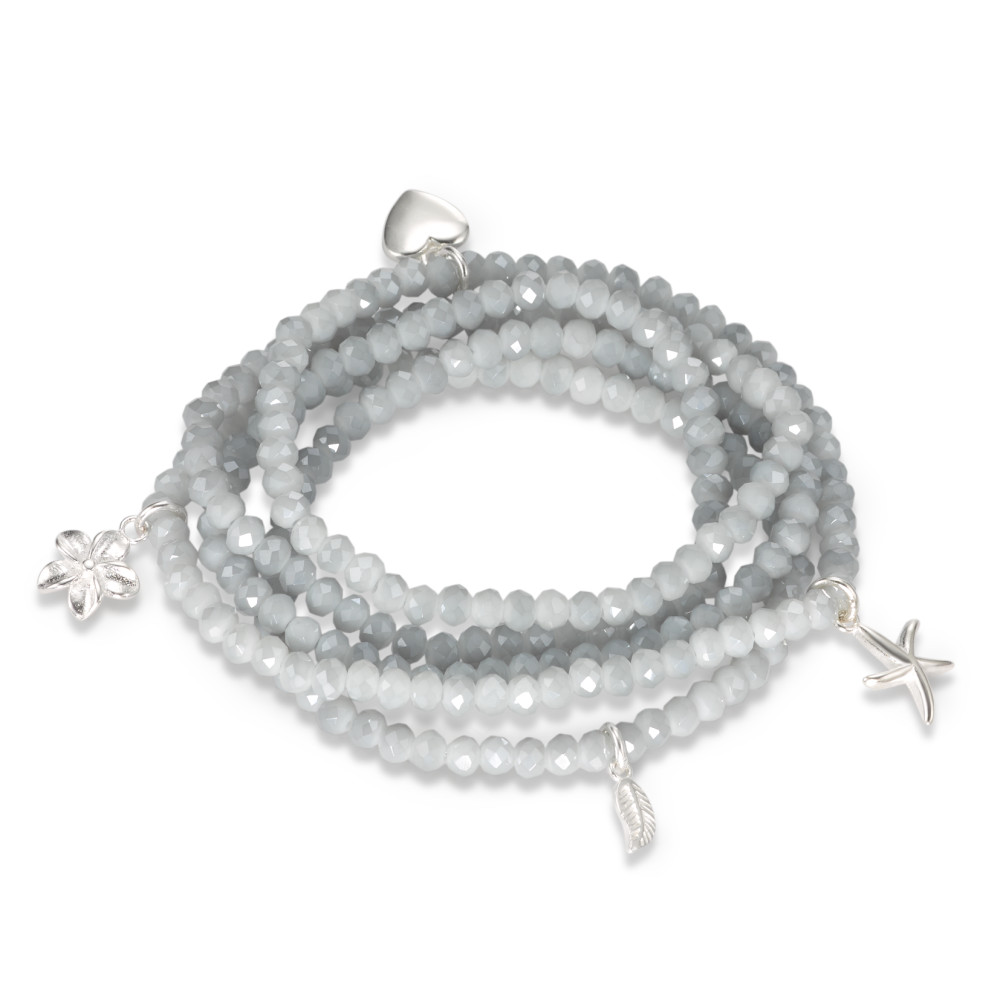 Armband Silber Kristall blau 20 cm Ø4 mm-582657