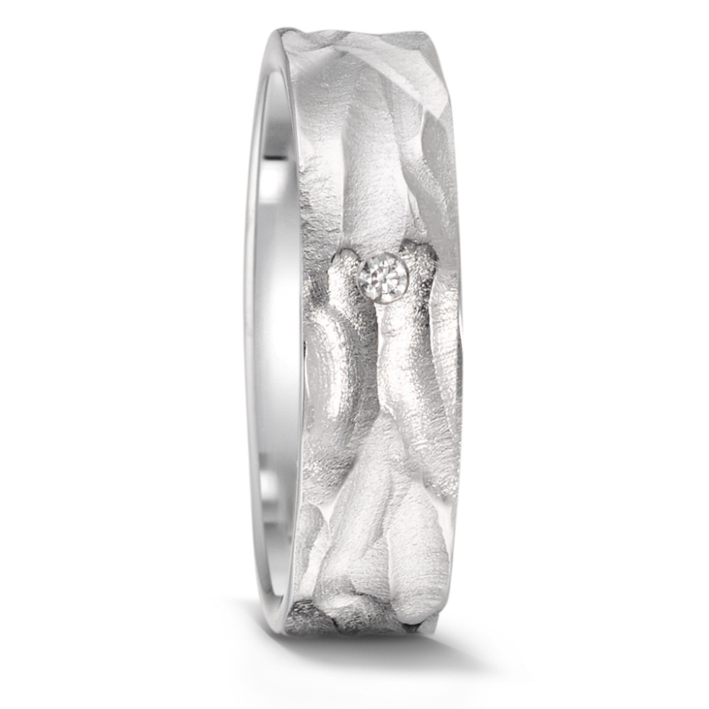 Partnerring 750/18 K Weissgold Diamant 0.02 ct, tw-si-582793