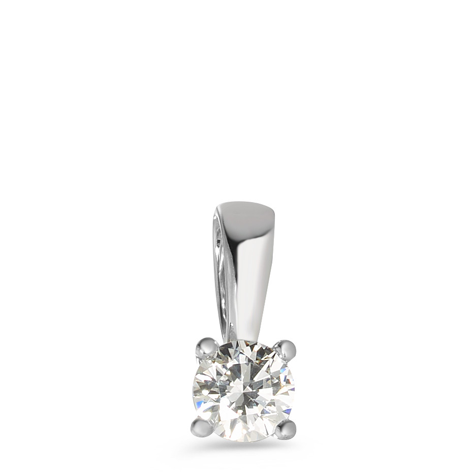 Anhänger 375/9 K Weissgold Zirkonia weiss Ø4 mm-583714
