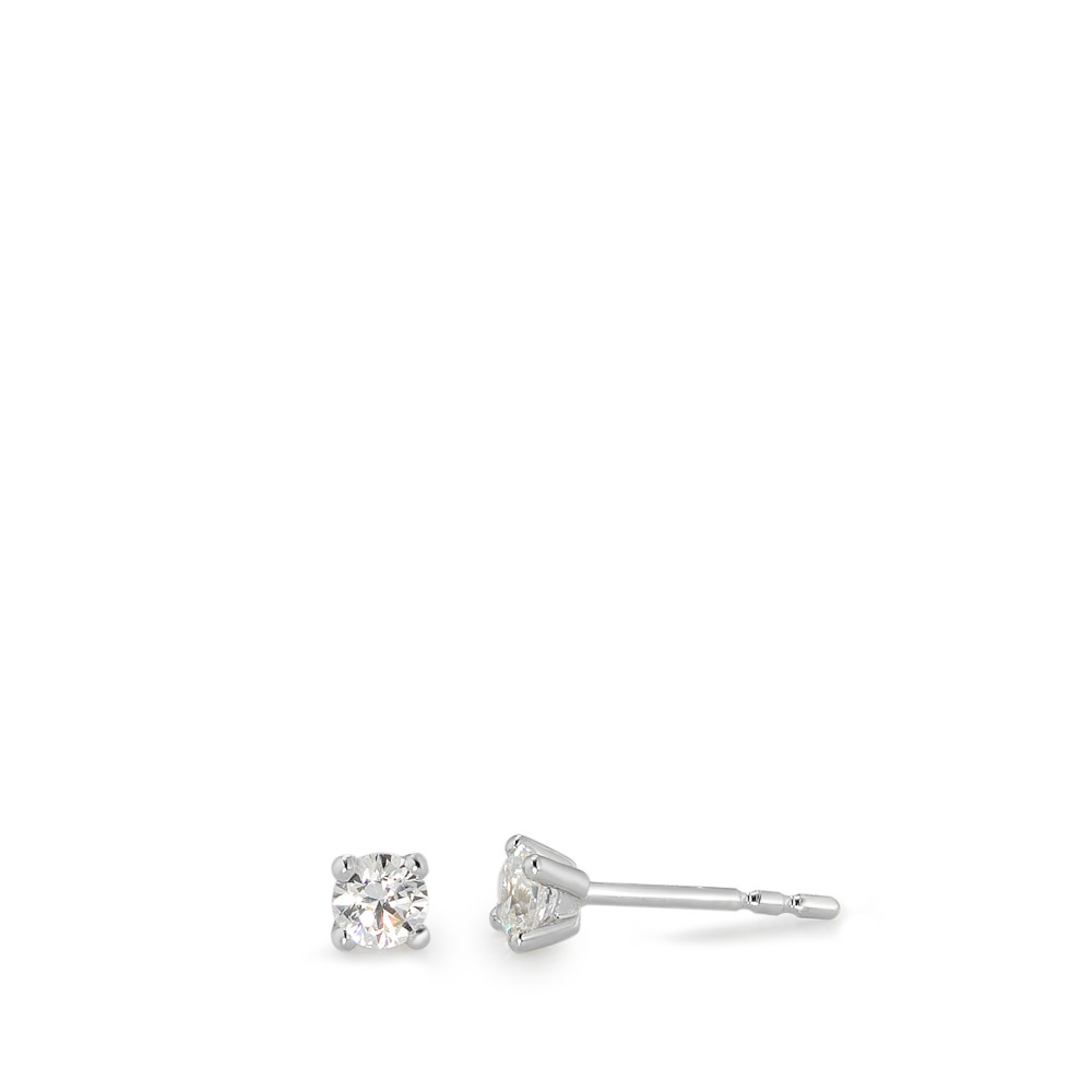 Ohrstecker 375/9 K Weissgold Zirkonia weiss, 2 Steine Ø3 mm-583715