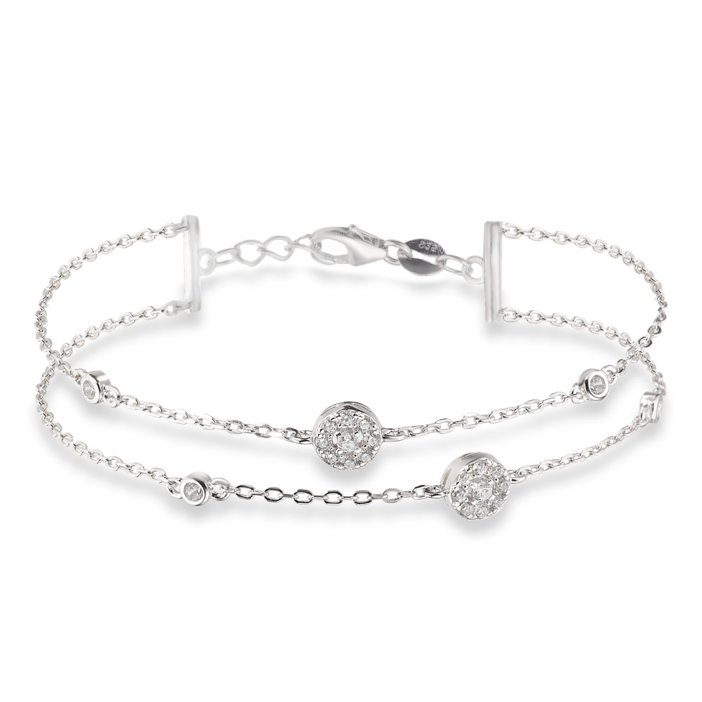 Armband Silber Zirkonia rhodiniert 16-19 cm verstellbar-584734