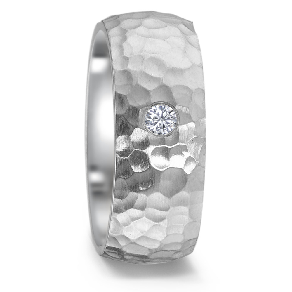 Partnerring Edelstahl Zirkonia-585543