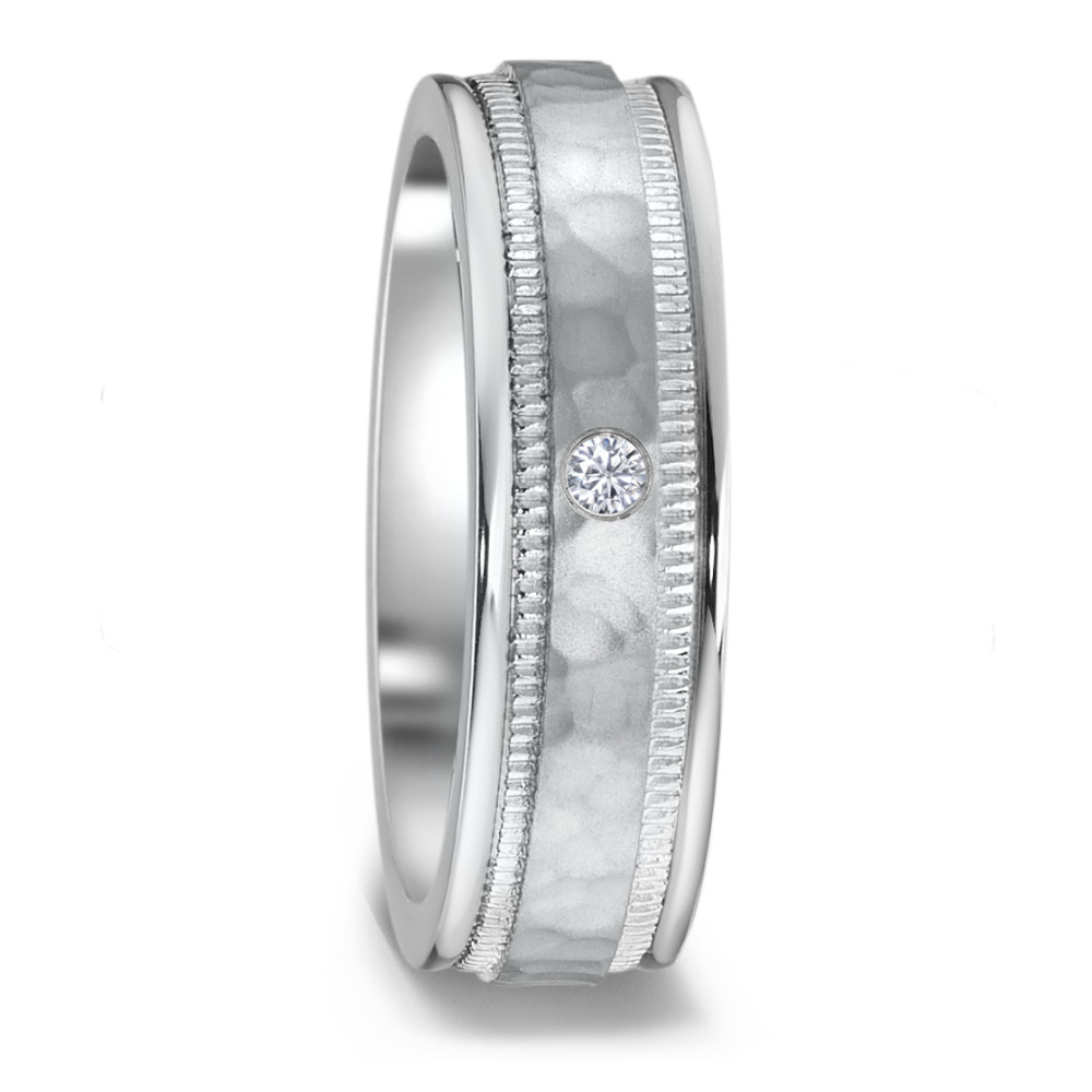 Partnerring Edelstahl Zirkonia-585575