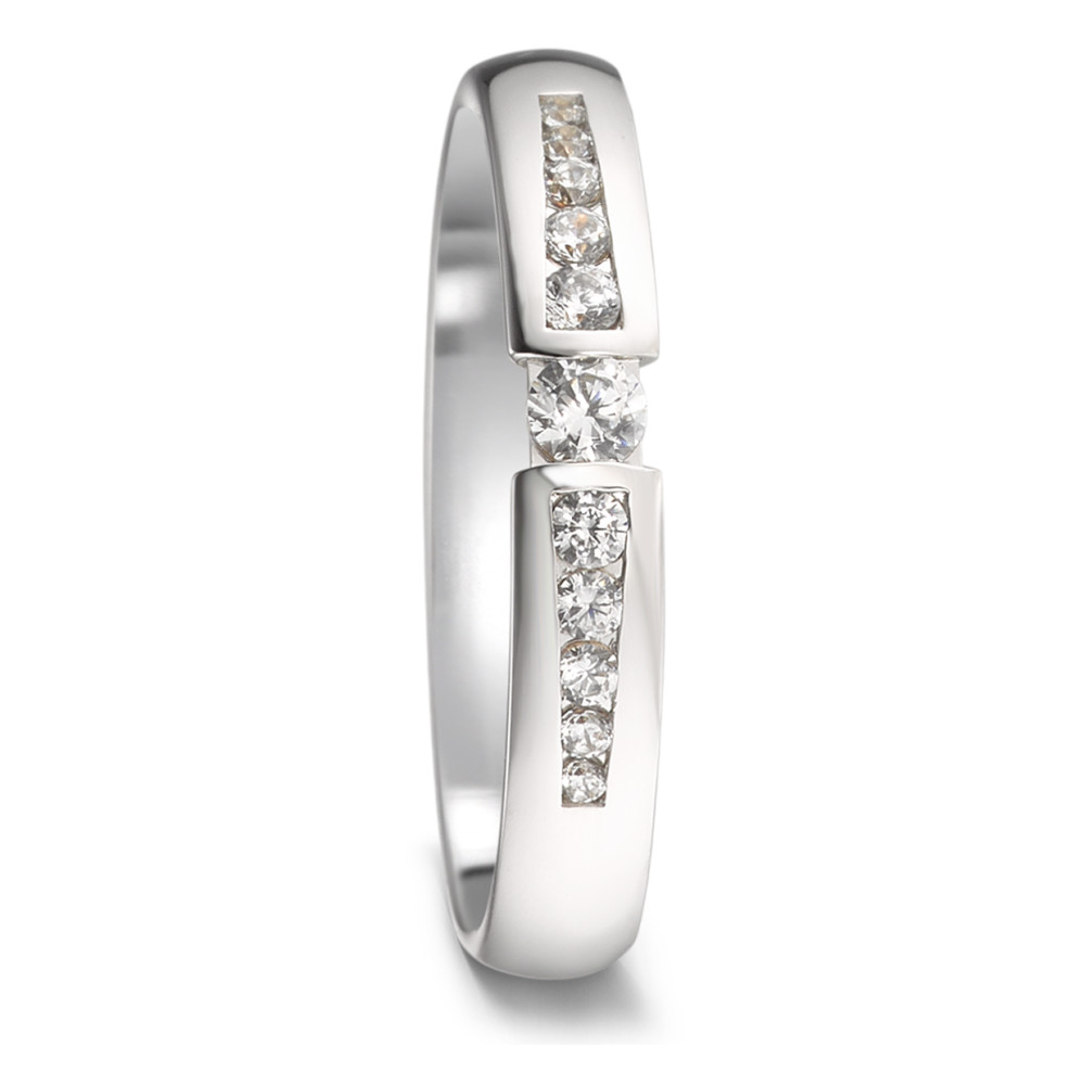 Partnerring 750/18 K Weissgold Diamant 0.25 ct, 11 Steine, w-si-585644