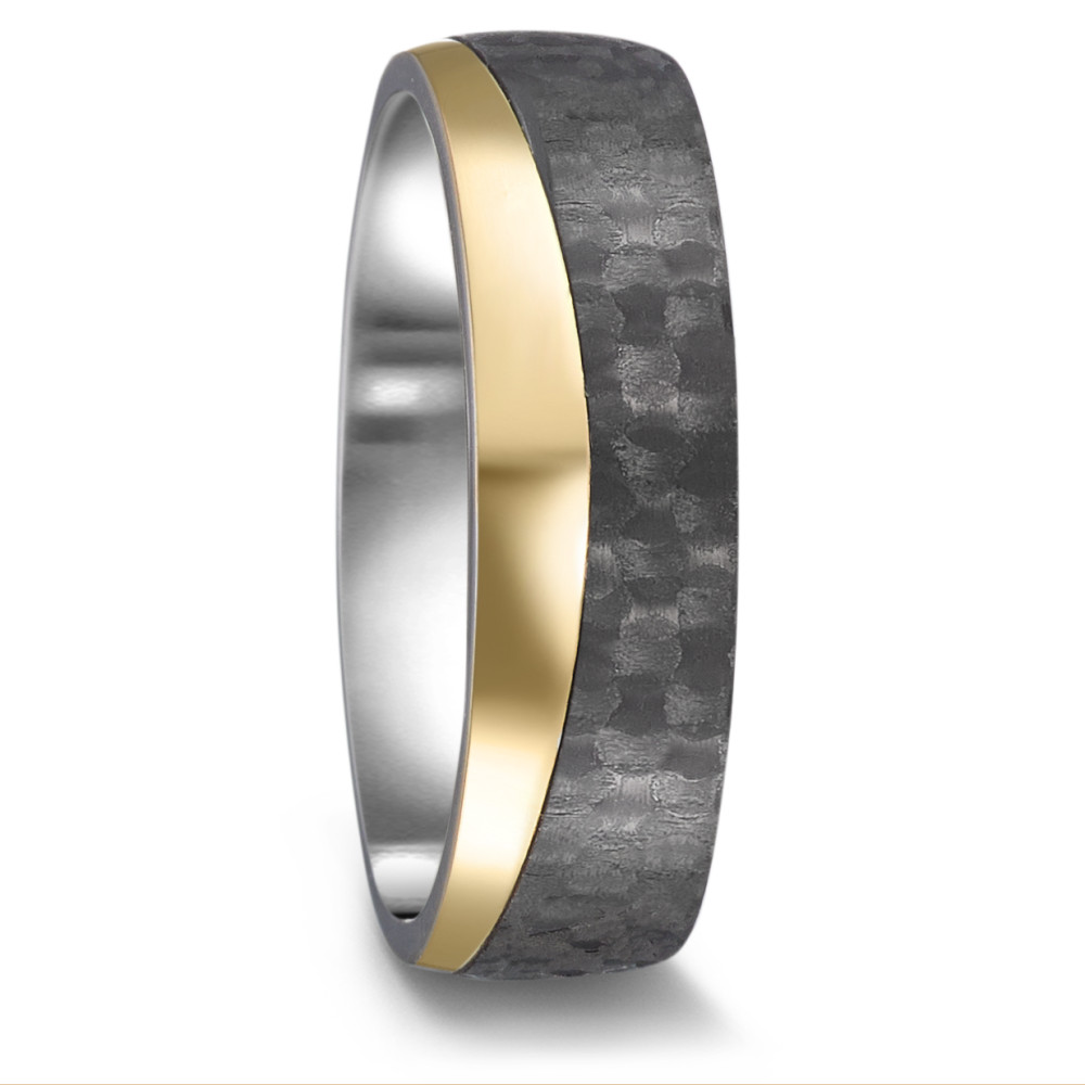 Partnerring Edelstahl, Carbon gelb IP beschichtet-587059