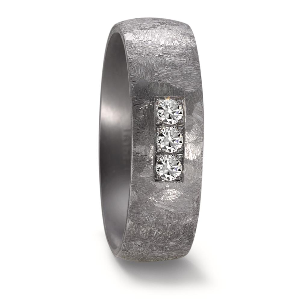 Partnerring 999 Tantal Diamant 0.15 ct, 3 Steine, w-si-587213