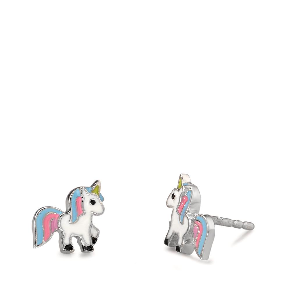 Ohrstecker Silber rhodiniert Einhorn Ø8 mm-588170