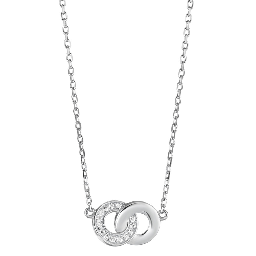 Collier Silber Zirkonia rhodiniert 40-45 cm verstellbar-588333