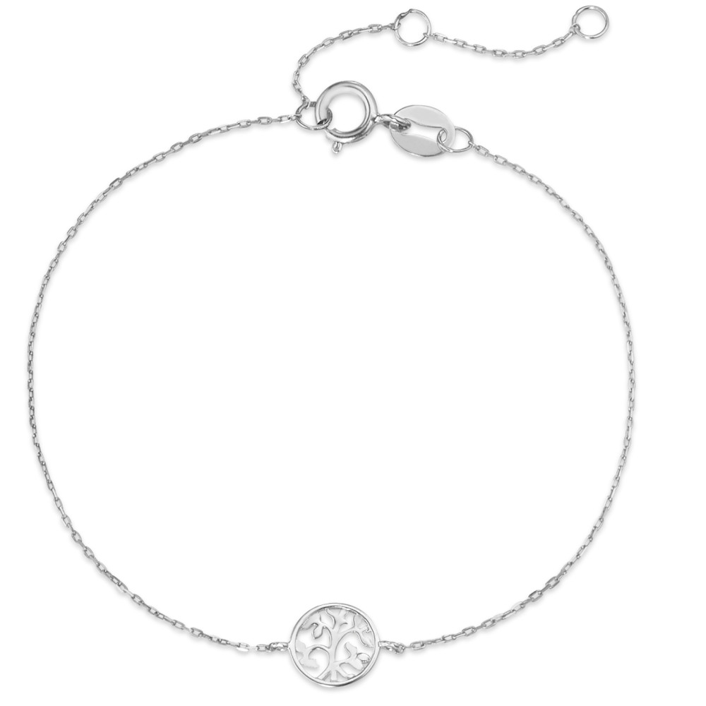 Armband 375/9 K Weissgold Lebensbaum 15-18 cm verstellbar-588803