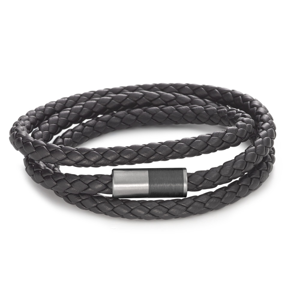 Armband Leder, Titan, Carbon 23 cm Ø6 mm-589331