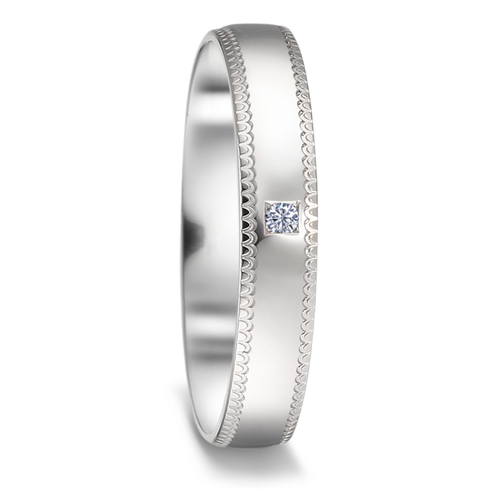 Partnerring 585/14 K Weissgold Diamant 0.015 ct, w-si-589590