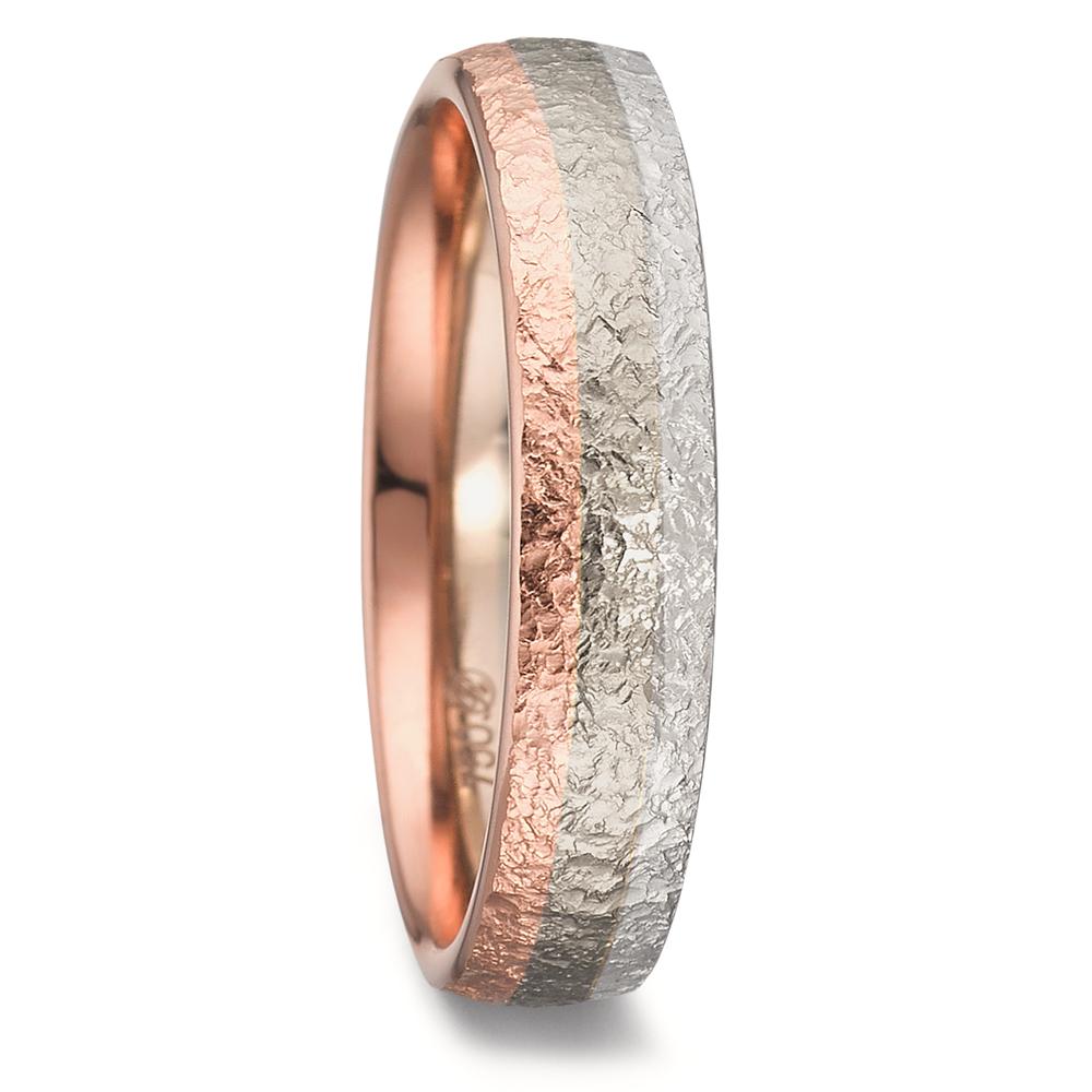 Partnerring 750/18 K Weissgold, 750/18 K Rotgold-589733