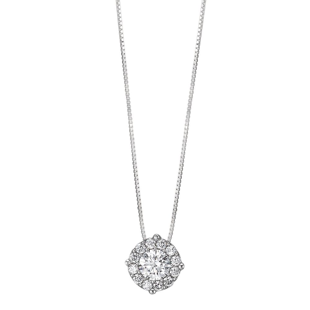 Collier 750/18 K Weissgold Zirkonia 42 cm-590599