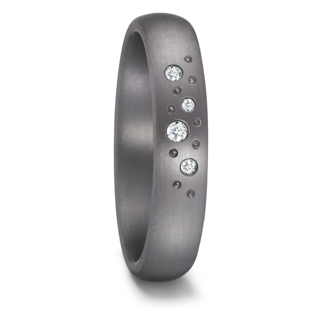 Partnerring 999 Tantal Diamant 0.034 ct, 4 Steine, w-si-591779