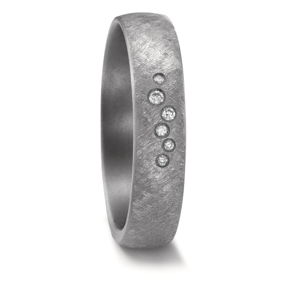 Partnerring 999 Tantal Diamant 0.047 ct, 6 Steine, w-si-592469
