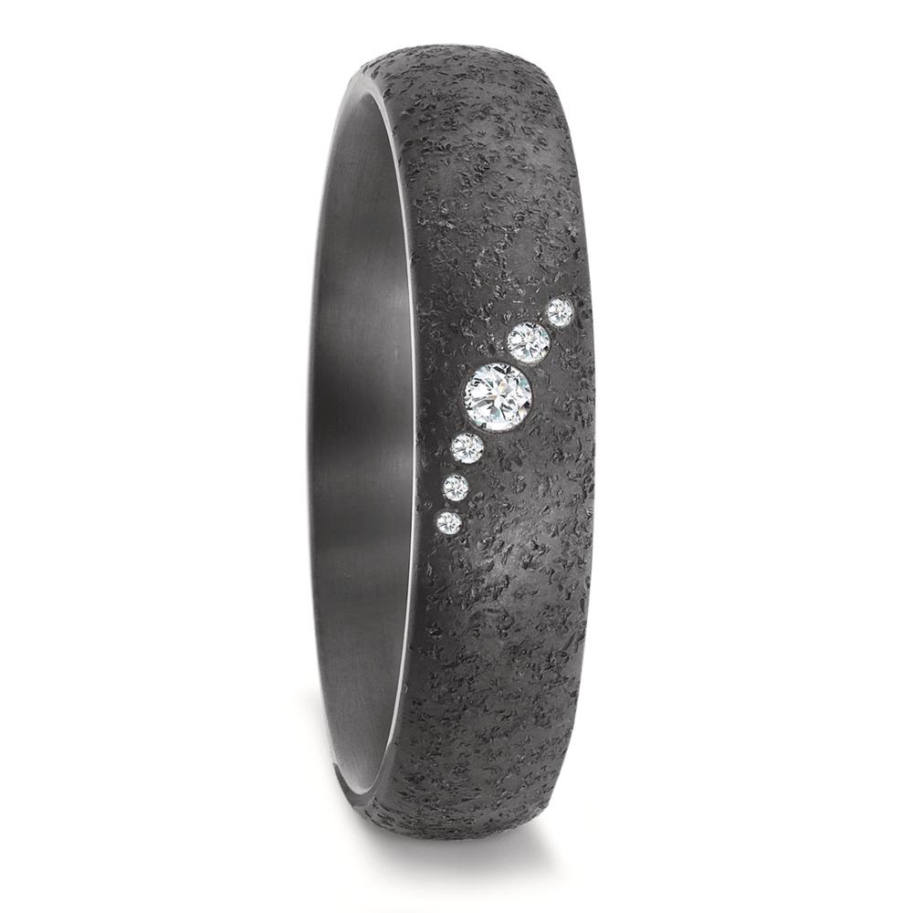 Partnerring 999 Tantal Diamant 0.032 ct, 6 Steine, tw-si-593104