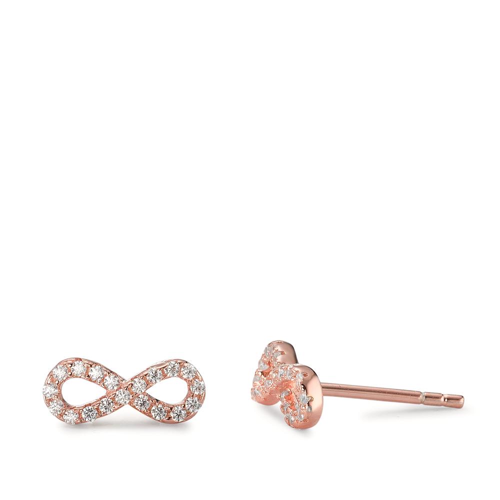 Ohrstecker Silber Zirkonia 36 Steine rosé vergoldet Infinity-593449