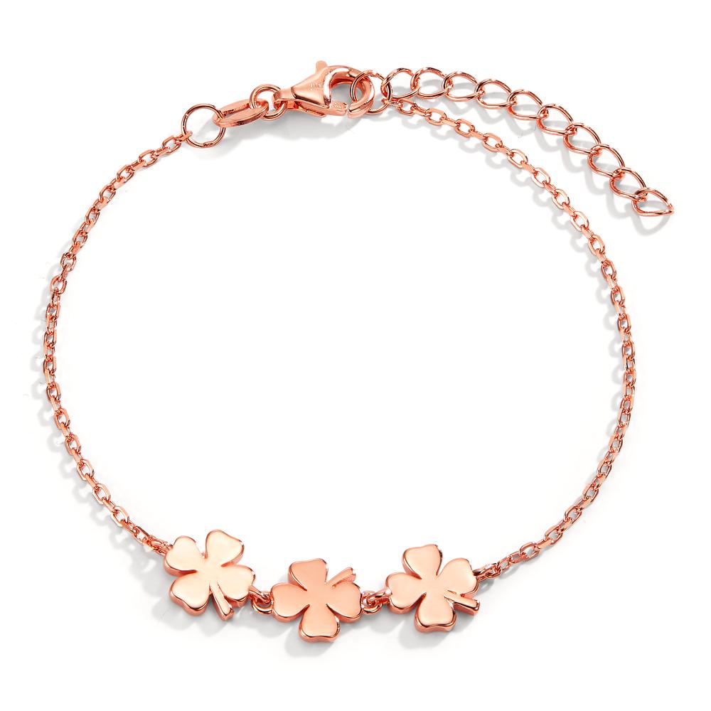 Armband Silber rosé vergoldet Kleeblatt 16-19 cm verstellbar-593538