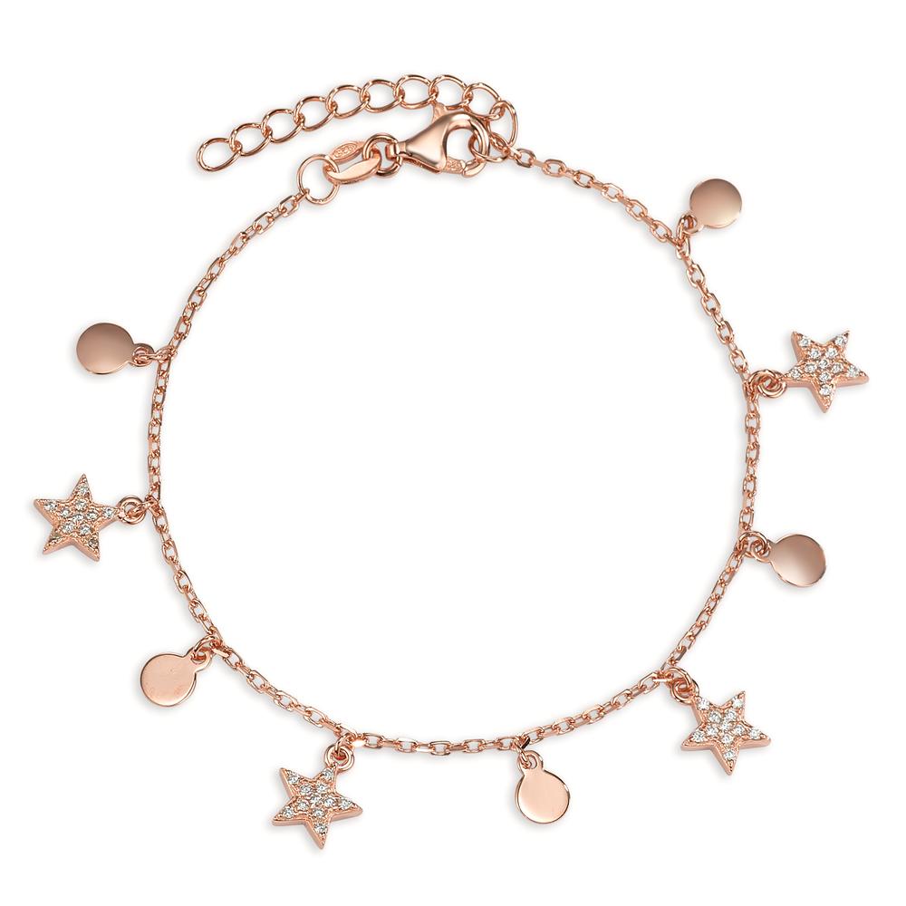 Armband Silber Zirkonia rosé vergoldet Stern 16-19 cm verstellbar-593571
