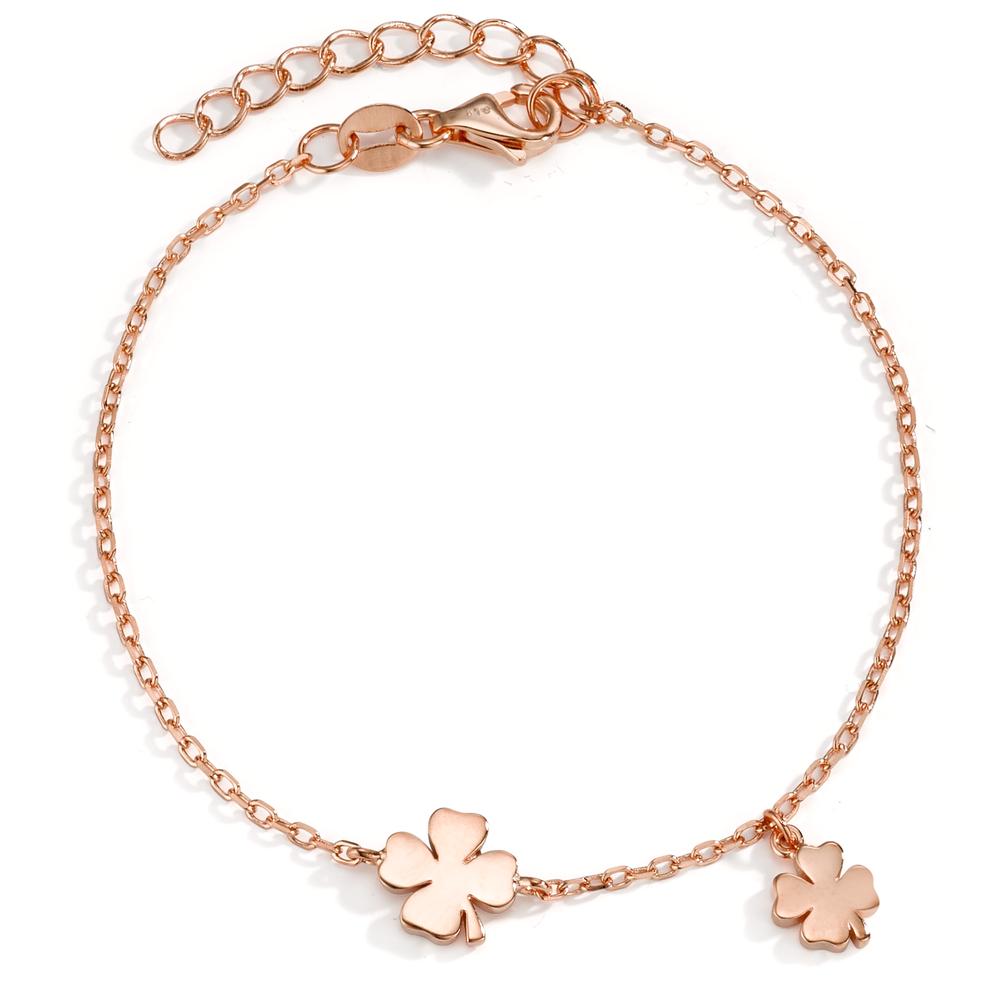 Armband Silber rosé vergoldet Kleeblatt 16-19 cm verstellbar-593608