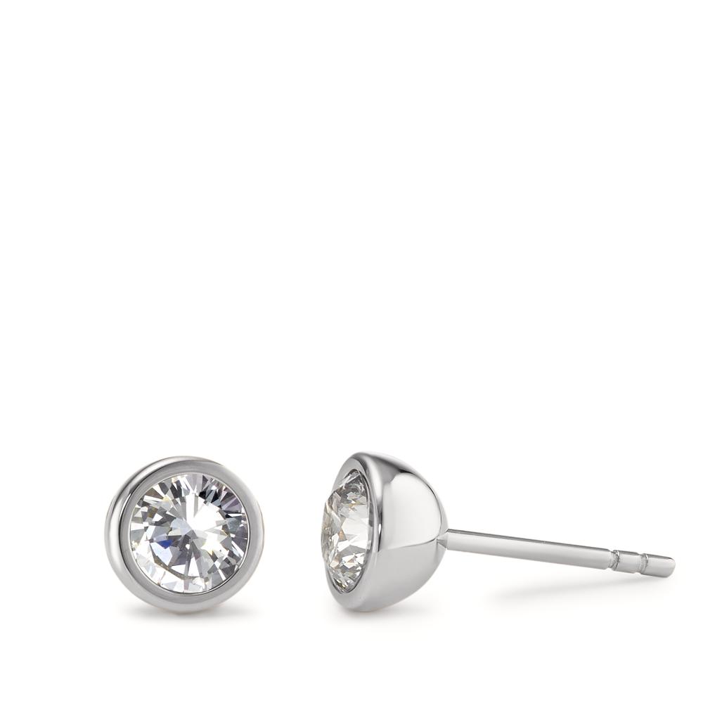 Ohrstecker Joy Edelstahl mit Crystal White Zirkonia, Ø7mm-593937