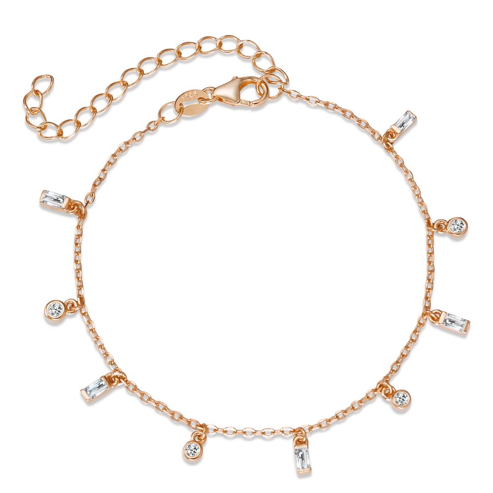 Armband Silber Zirkonia 9 Steine rosé vergoldet 16-19 cm verstellbar-594385