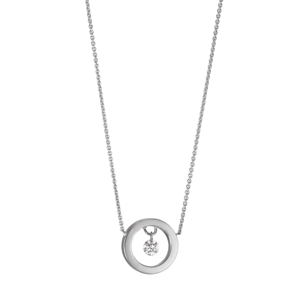 Collier 750/18 K Weissgold Diamant 0.06 ct 42 cm-594999