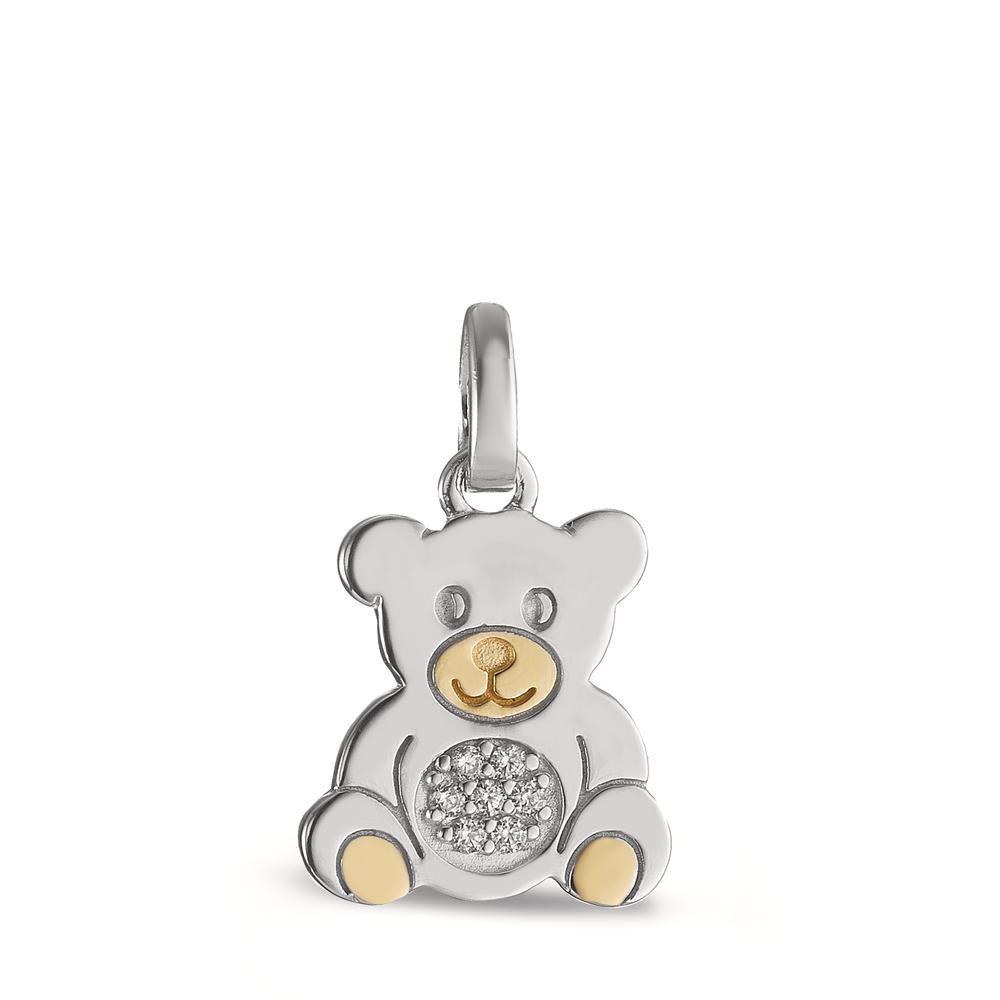 Anhänger Silber Zirkonia 7 Steine gelb bicolor Bär-595729