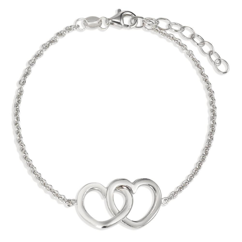 Armband Silber rhodiniert Herz 16-19 cm verstellbar-596286