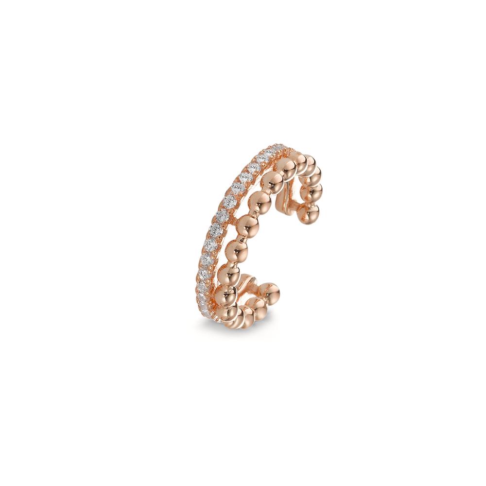 Ohrklemme Silber Zirkonia rosé vergoldet Ø14 mm-596693