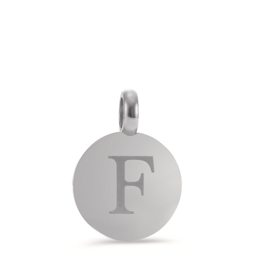 Coin-Anhänger Buchstabe F Edelstahl  Ø11 mm-597031