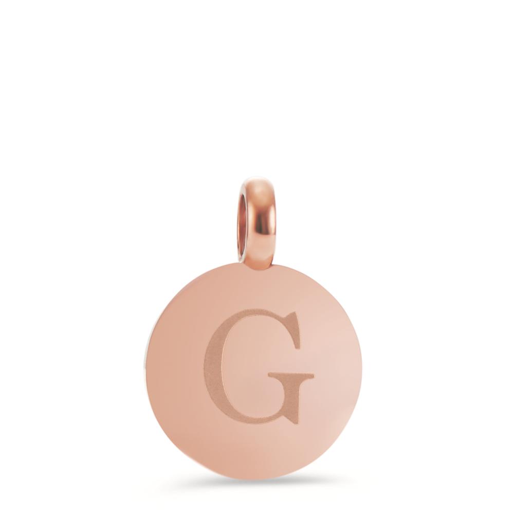 Coin-Anhänger Buchstabe G Edelstahl rosé IP Ø11 mm-597058