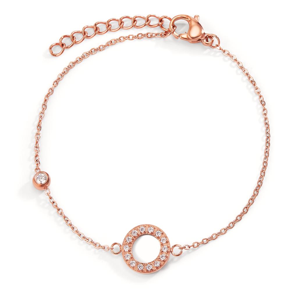 Armband Edelstahl Zirkonia rosé IP beschichtet 16-19 cm verstellbar-597199
