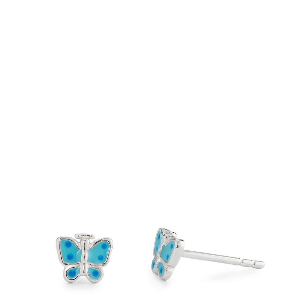 Ohrstecker Silber rhodiniert Schmetterling Ø6 mm-597216