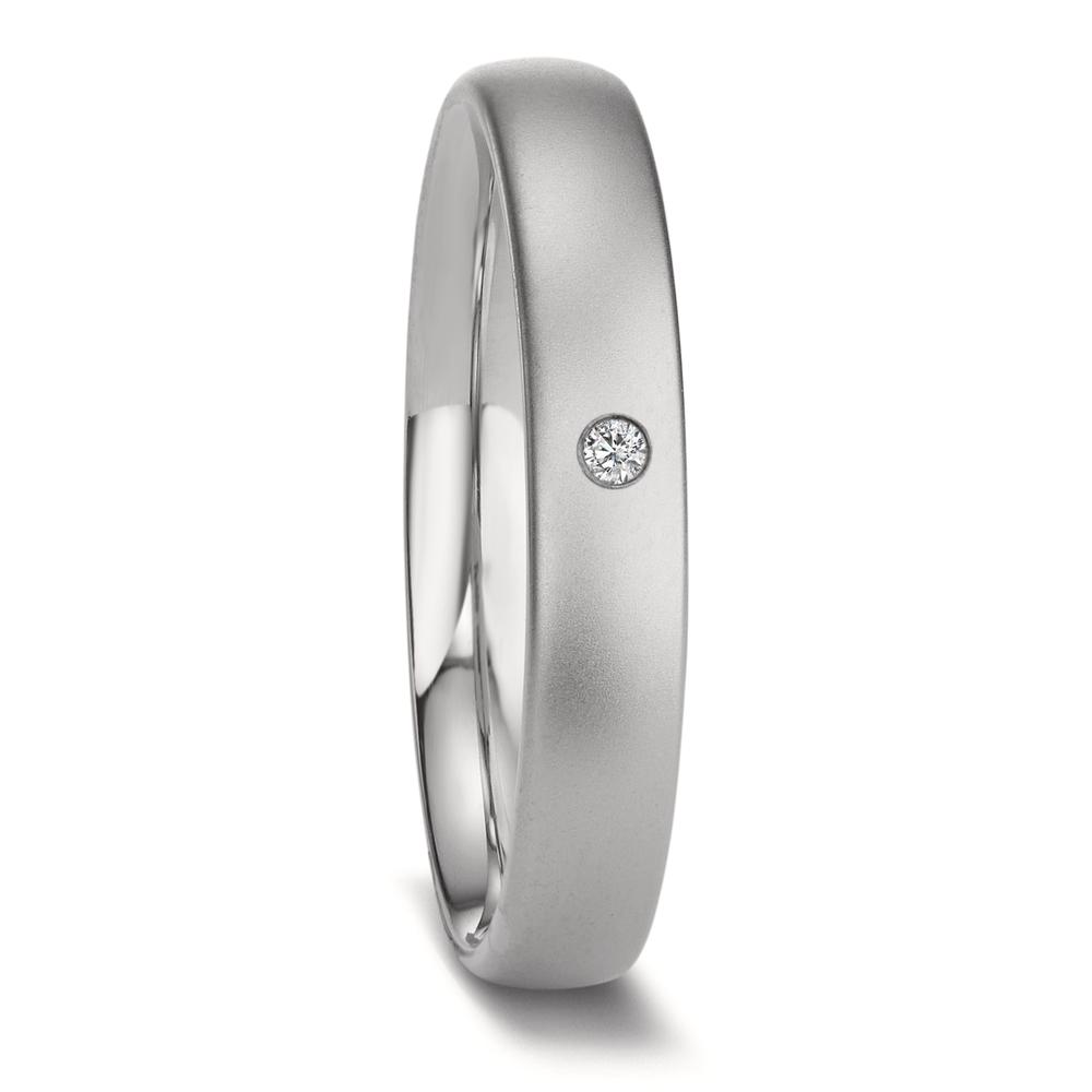 Partnerring Edelstahl Diamant 0.02 ct, w-si-597530