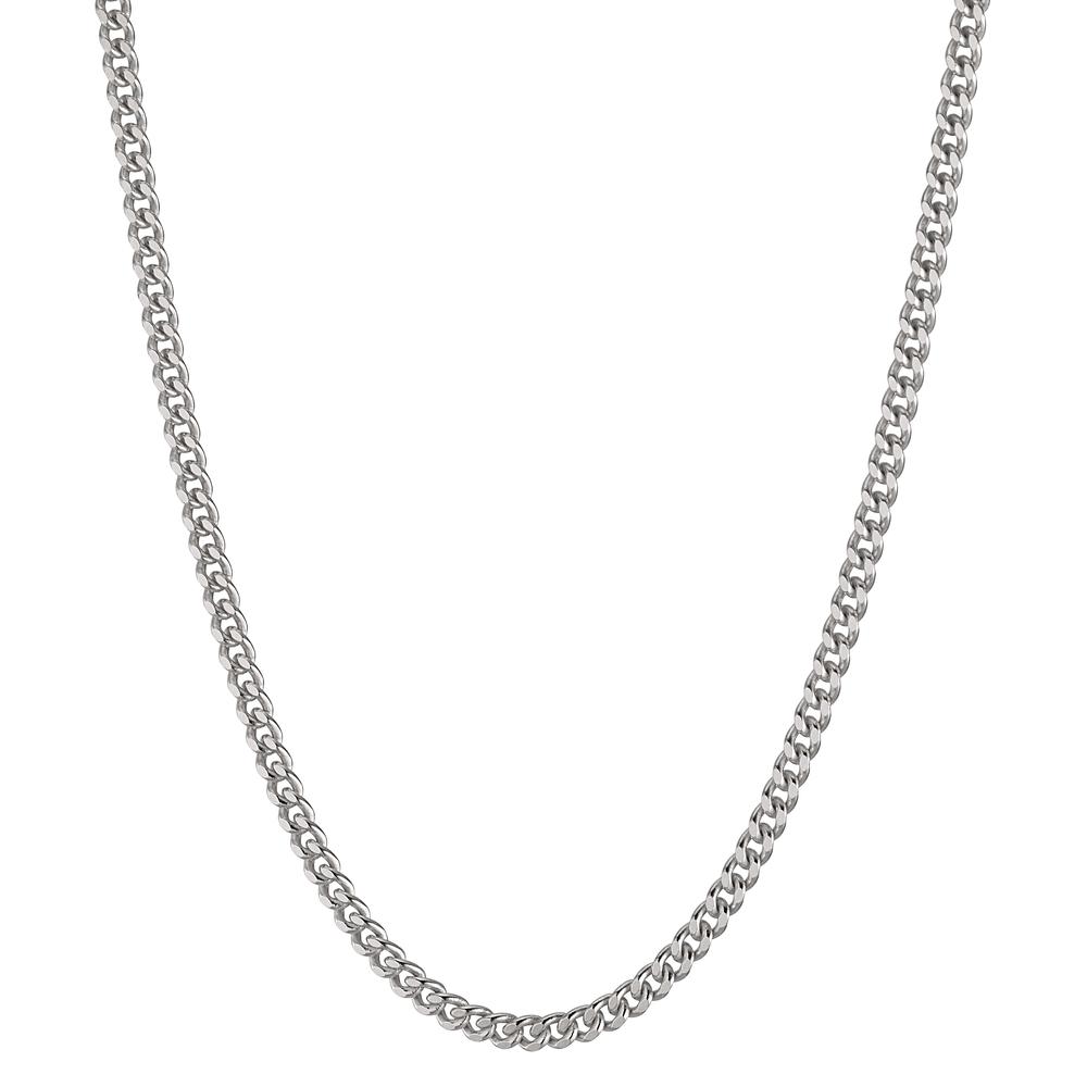 Panzer-Halskette Silber rhodiniert 70 cm-597731