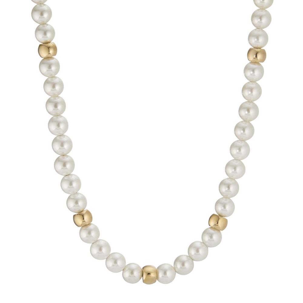 Collier Arya Gold aus Edelstahl mit Muschelperlen, verstellbar 45-50 cm, Ø6mm-597856