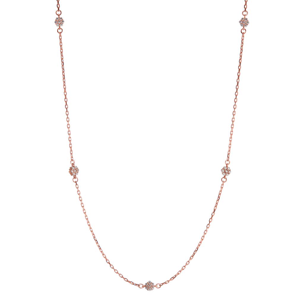 Collier 585/14 K Rotgold Zirkonia 35 Steine 42-45 cm verstellbar-598018