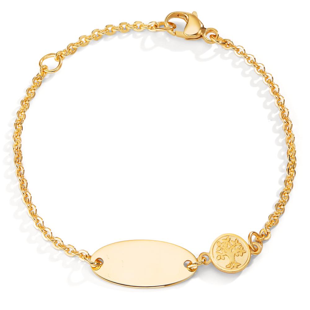 Gravurarmband 375/9 K Gelbgold Lebensbaum 12-14 cm verstellbar-598232