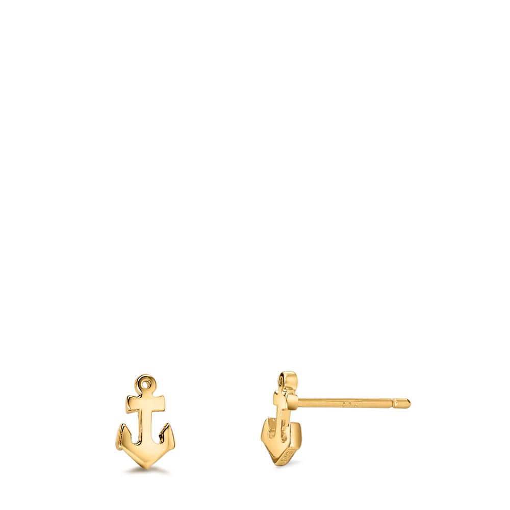 Ohrstecker Silber gelb vergoldet Anker-598404