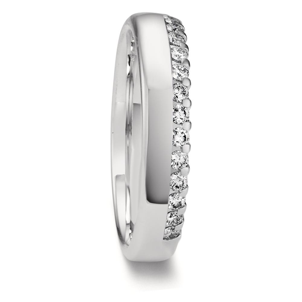 Partnerring 750/18 K Weissgold Diamant 0.34 ct, 17 Steine, w-si-598471